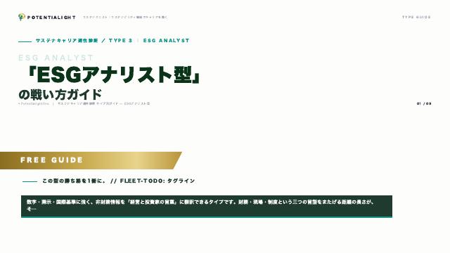 ESGアナリスト型の戦い方ガイド 表紙