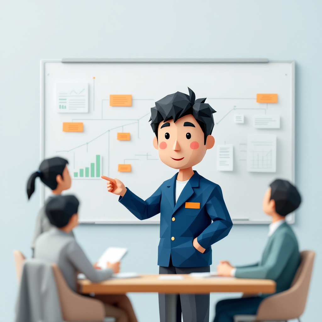 GX推進マネージャーのキャラクターイラスト